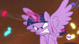 622788__safe_twilight+sparkle_animated_screencap_princess+twilight_magic_hub+logo_flying_angry_fight